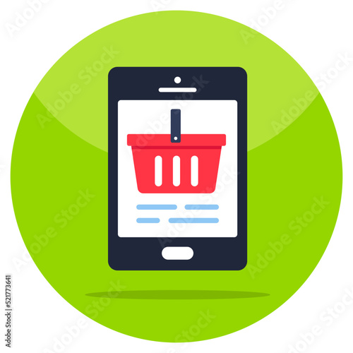 Perfect design icon of mobile shopping