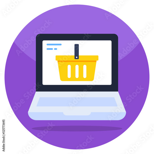 Modern design icon of online shopping