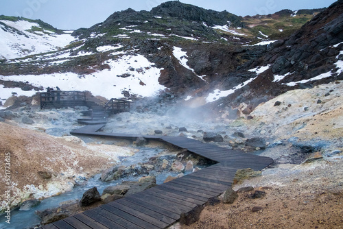 Sulphur springs at Krysuvik-Seltun on the Reykjanes Peninsula. photo