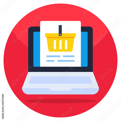 Modern design icon of online shopping