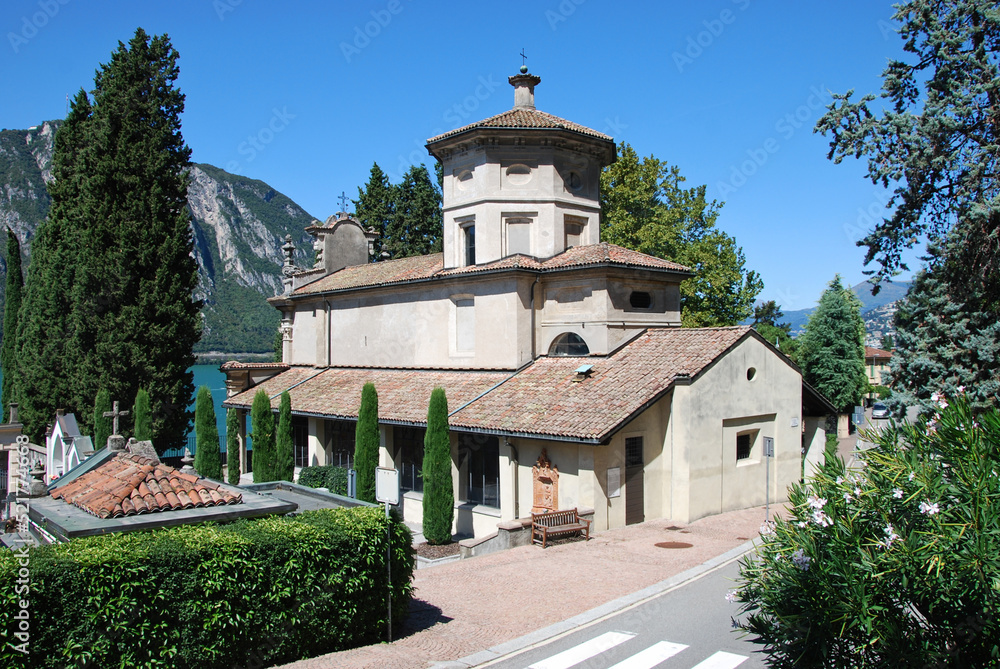 La chiesa di Santa Maria dei Ghirli a Campione d'Italia in provincia di Como, Lombardia, Italia.