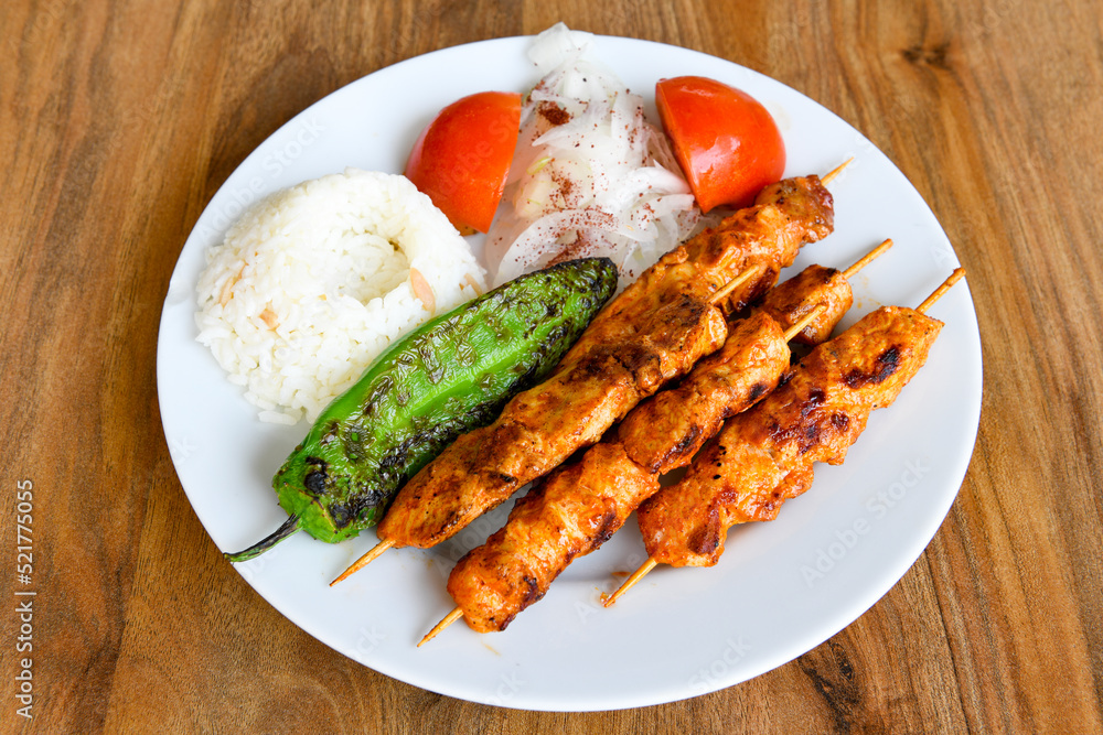 Chicken wings barbeque in a dish with BBQ grill sauce . Izgara tavuk kelebek sis kanat. Tavuk sis, gogus. Chicken wings barbeque in a dish with BBQ grill sauce . Izgara tavuk kelebek sis kanat. Tavuk sis, gogus.