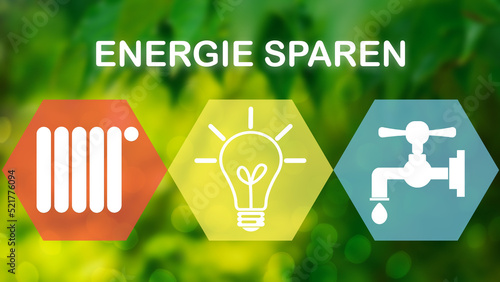 Energie sparen, Heizung, Strom und Wasser sparen