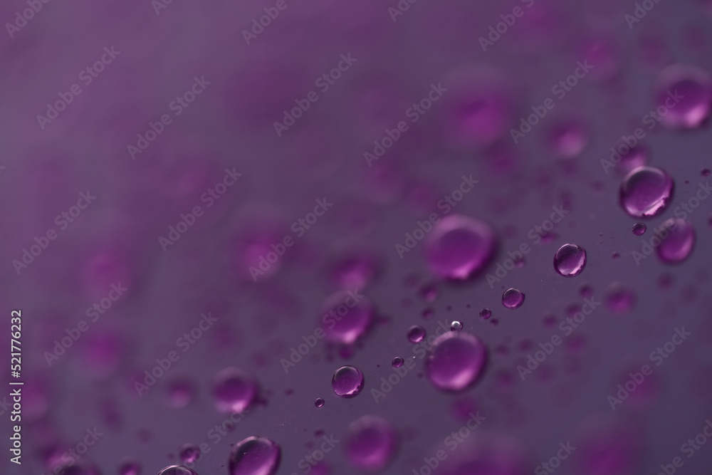 Water drops on a hydrophobic car paint surface