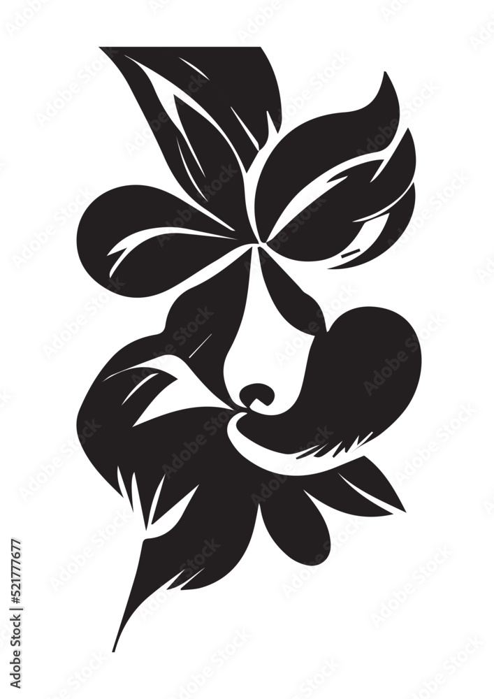 Floral Illustration Tattoo Black and White Floral Illustration Tattoo Black and White
