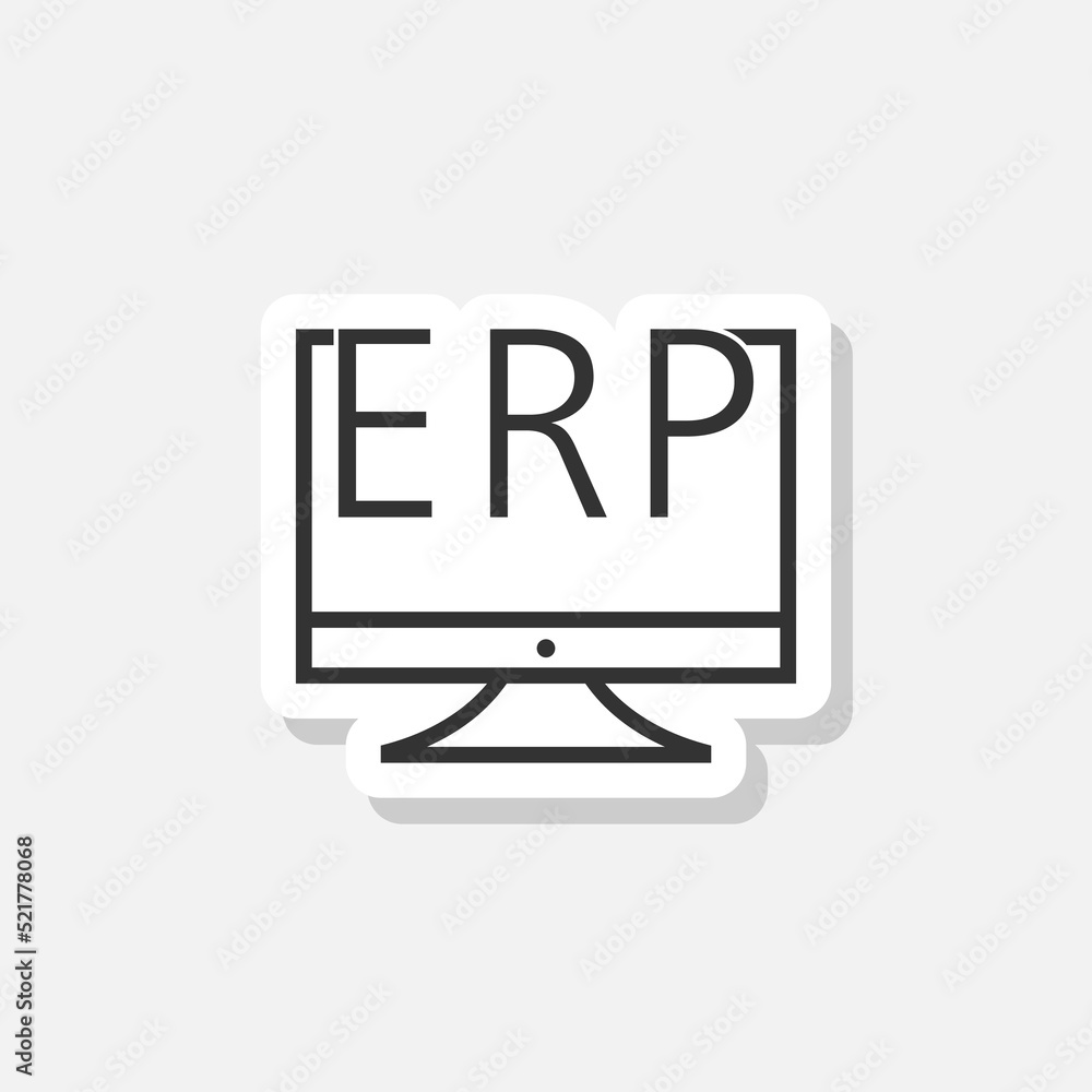 Enterprise resource planning ERP sticker icon Enterprise resource planning ERP sticker icon