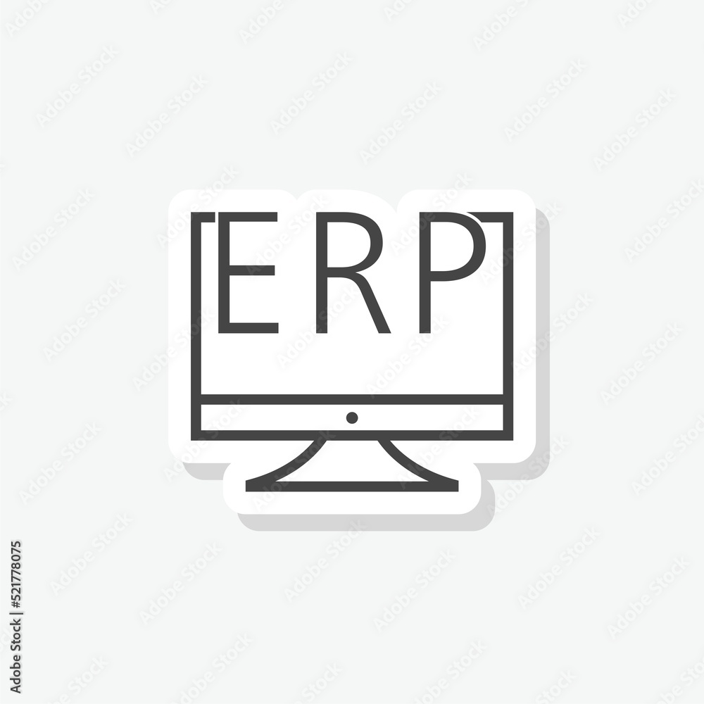 Enterprise resource planning ERP sticker icon Enterprise resource planning ERP sticker icon