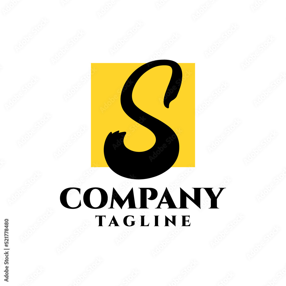 letter S forming a swan shape. good for any business related to nature things. letter S forming a swan shape. good for any business related to nature things.