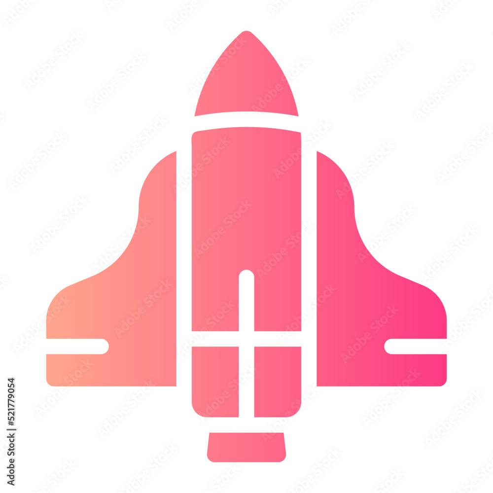 space shuttle gradient icon space shuttle gradient icon