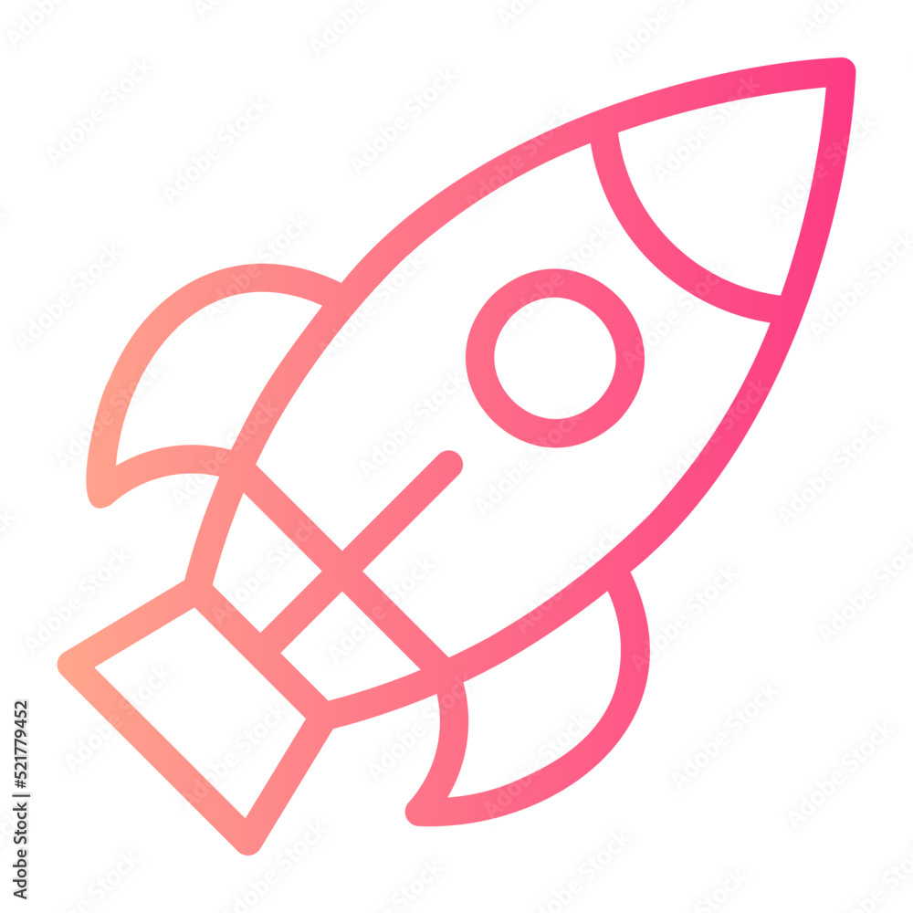 rocket gradient icon rocket gradient icon