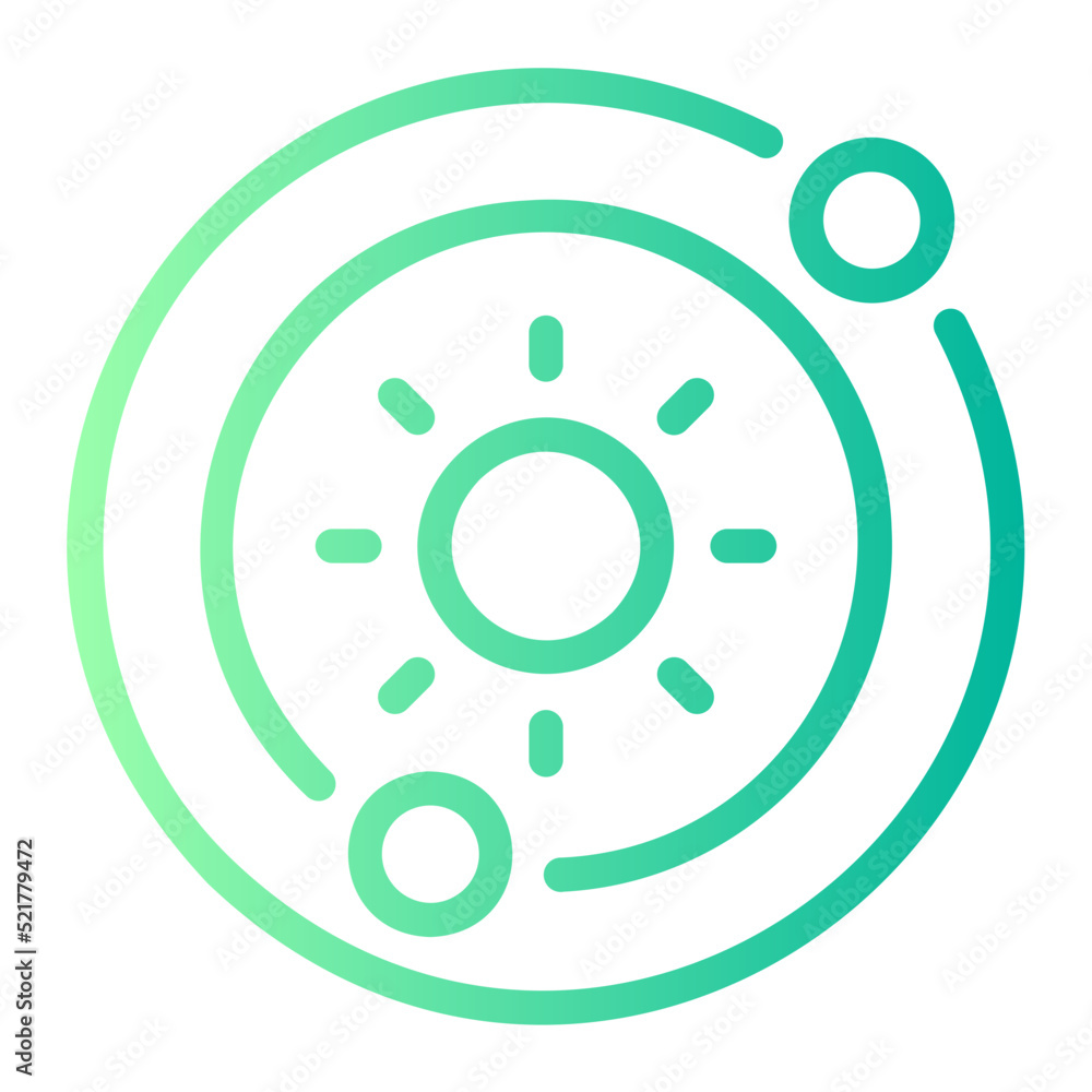solar system gradient icon solar system gradient icon
