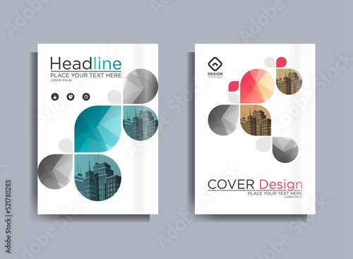 Corporate Business Flyer poster pamphlet brochure cover design layout background, one colors scheme, vector template in A4 size - Vector