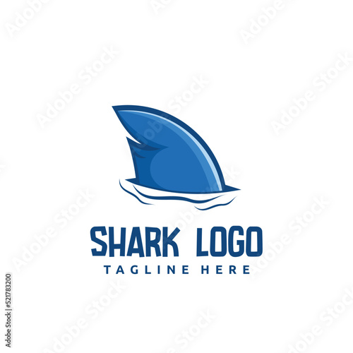 Shark logo mascot design illustration