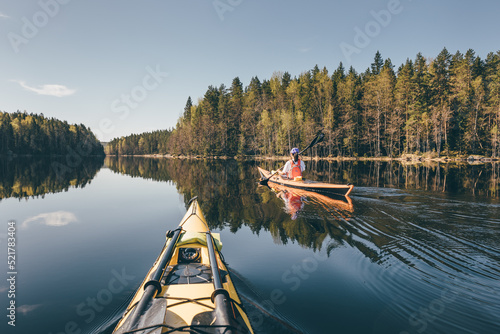 Kayaking in summer