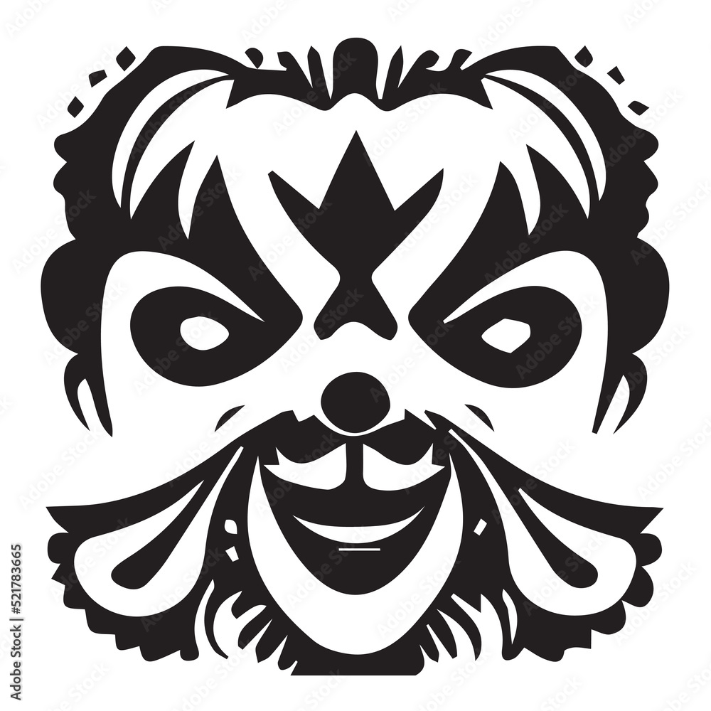 Fototapeta premium Evil Clown Black and White