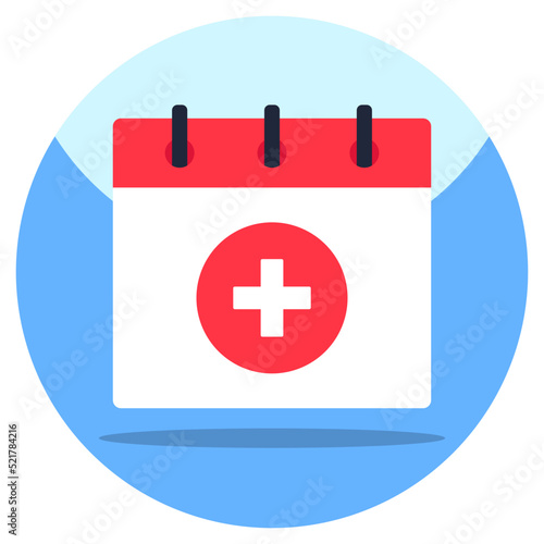 A unique design icon of doctor appointment