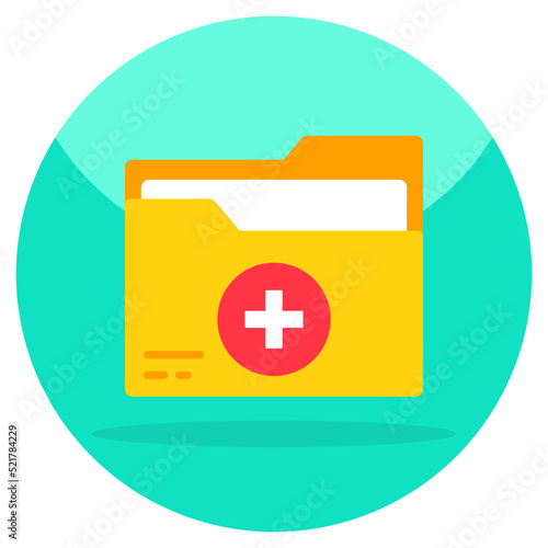 Premium download icon of medical folder