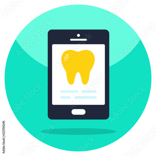 An icon design of mobile dental app