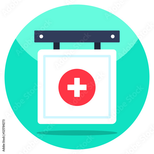 An icon design of medical board