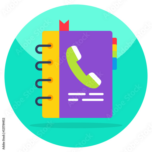 Modern design icon of contacts book