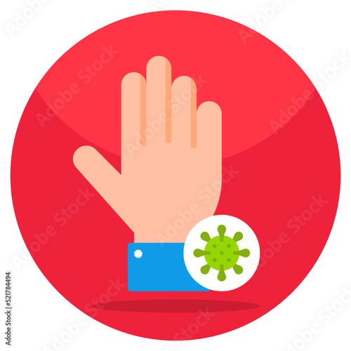 Perfect design icon of hand infection 