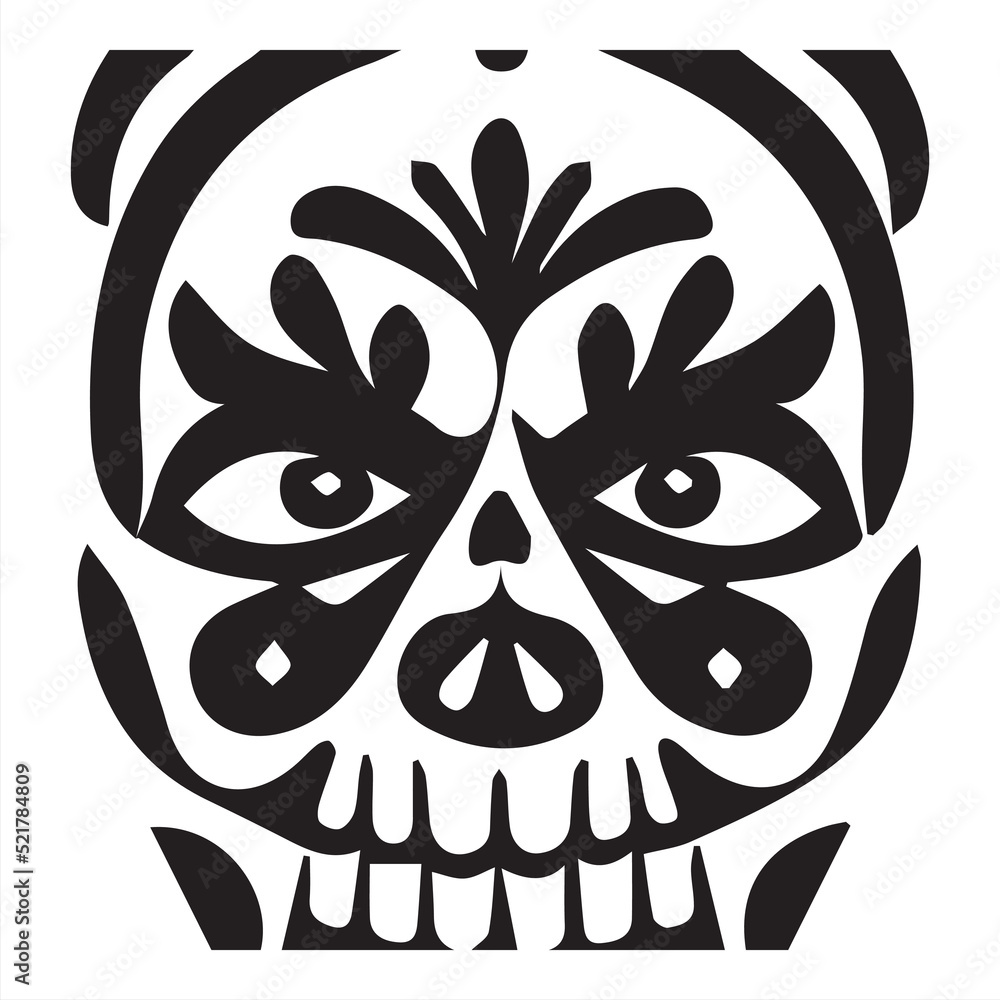 Day of the Dead Skull Illustration Day of the Dead Skull Illustration