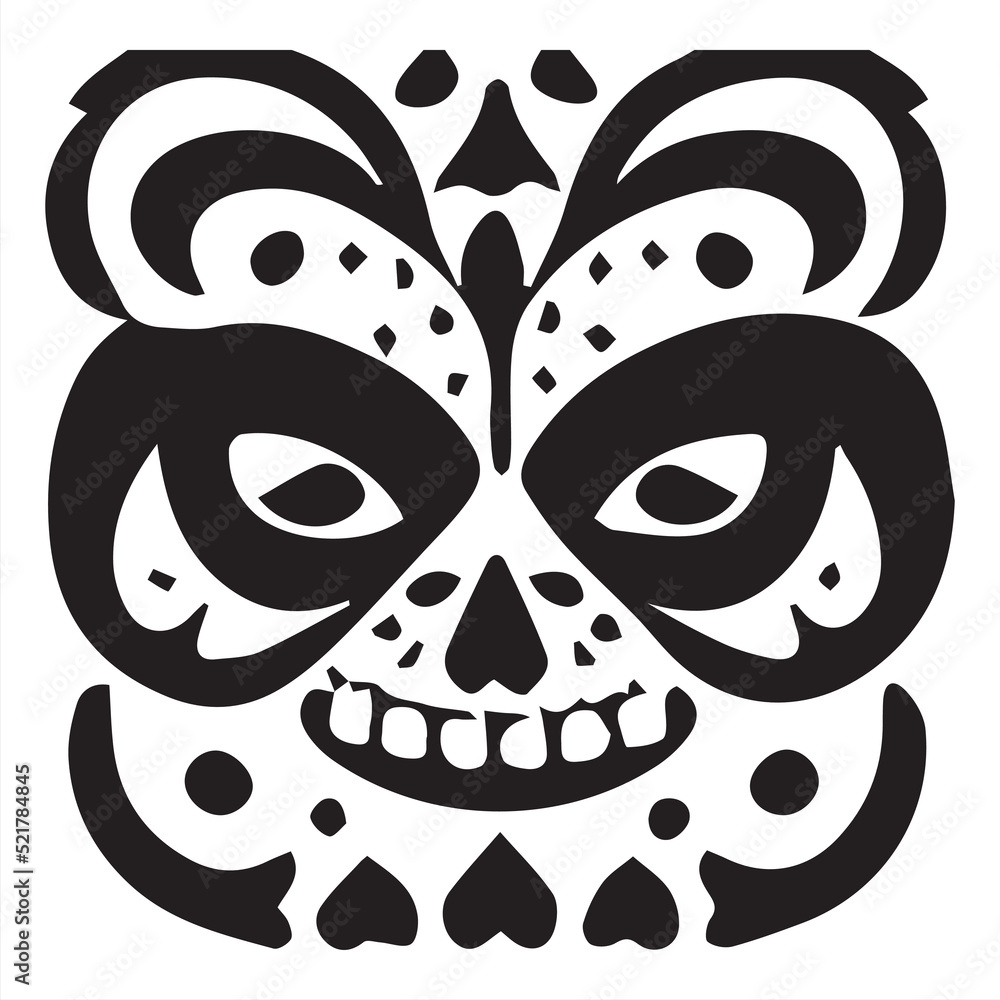 Fototapeta premium Day of the Dead Skull Illustration