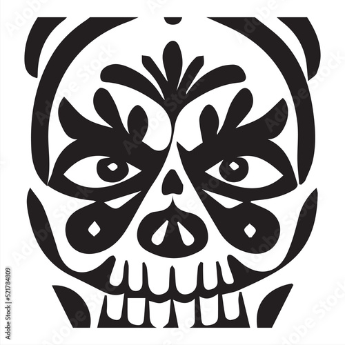 Day of the Dead Skull Illustration