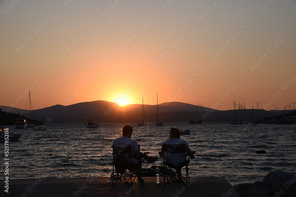 Sonnenuntergang im Hafen