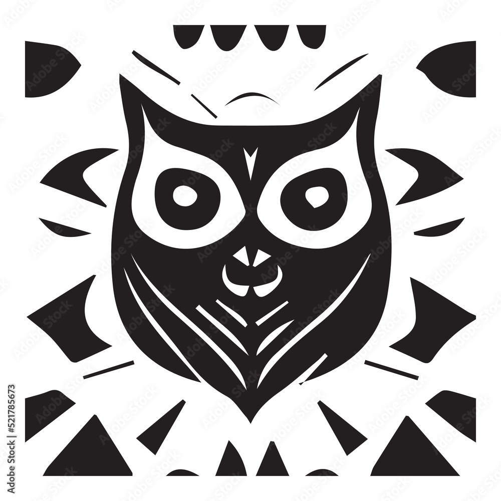 Owl Black and White Owl Black and White