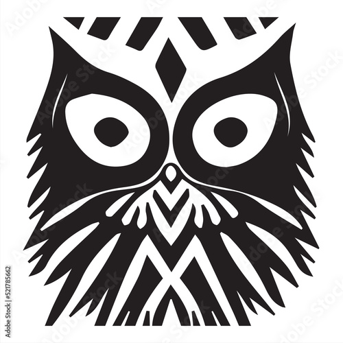 Fototapeta Naklejka Na Ścianę i Meble -  Owl Black and White