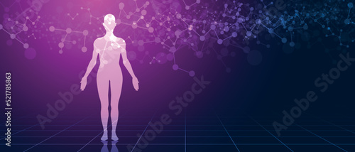 sistema immunitario, corpo umano, silhouette,	