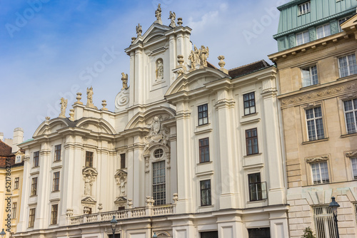 Sculptures on a historic building in Vienna