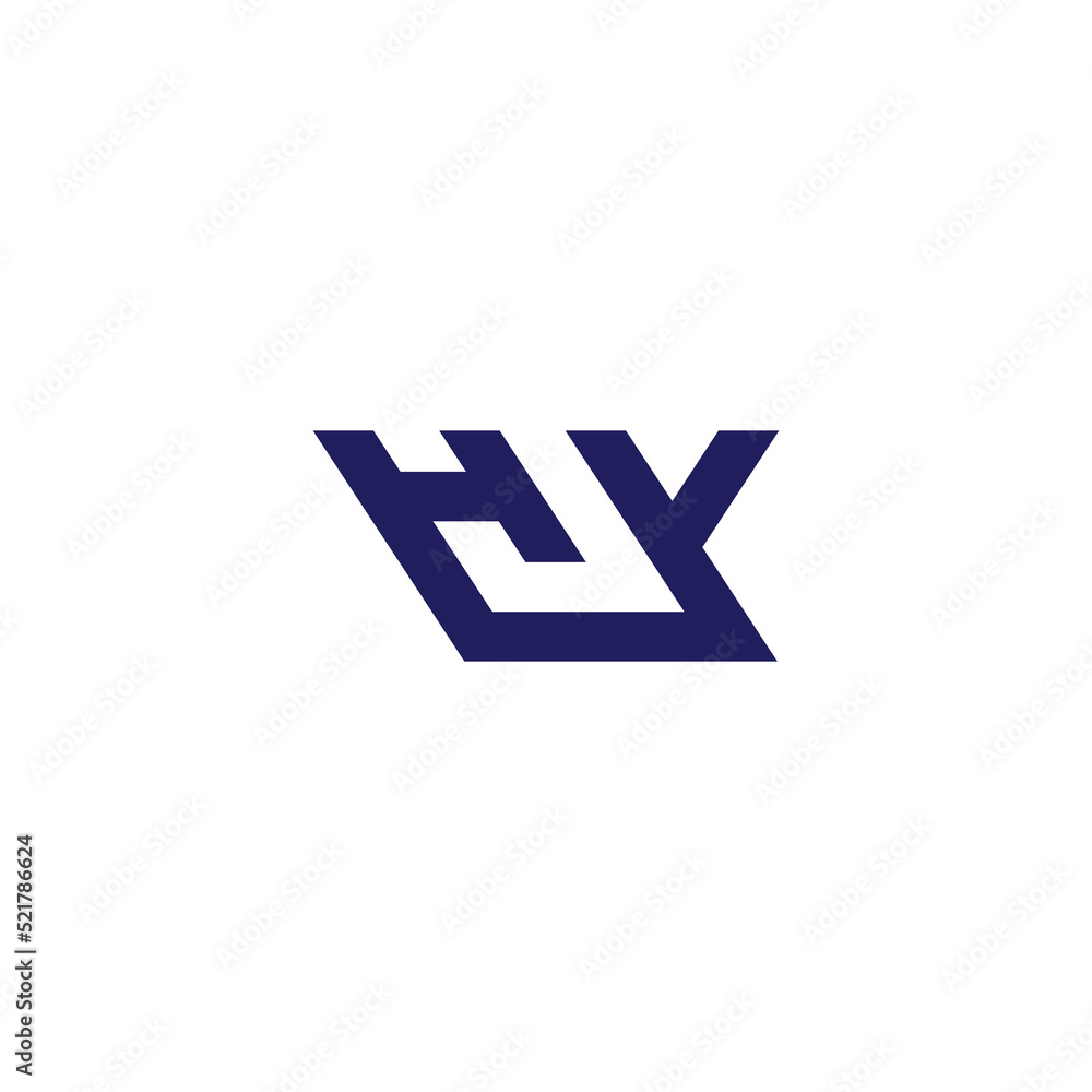letter hy simple geometric line logo vector letter hy simple geometric line logo vector