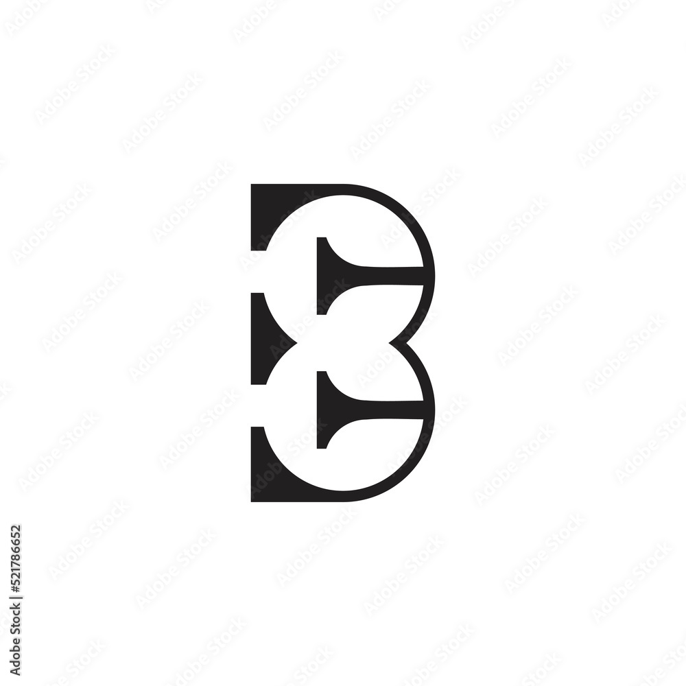 letter b8 simple object geometric logo vector letter b8 simple object geometric logo vector