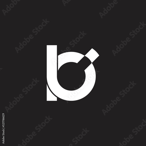 letter bc motion object geometric simple logo vector
