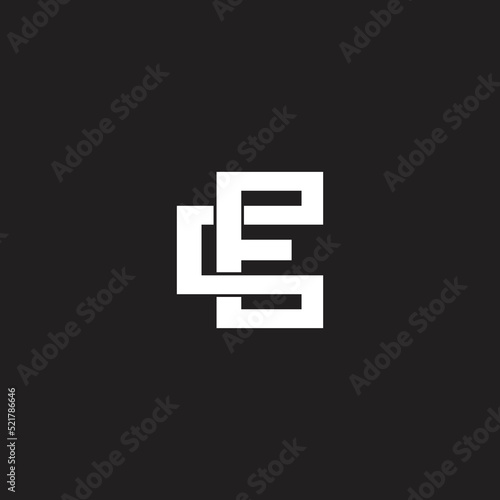 letter ce linked infinity line logo vector