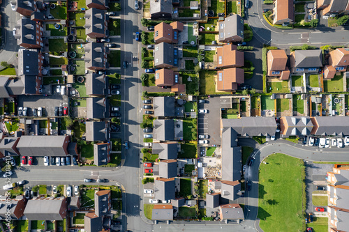 Wallpaper Mural Aerial Houses Residential British England Drone Above View Summer Blue Sky Estate Agent 2022.. Torontodigital.ca