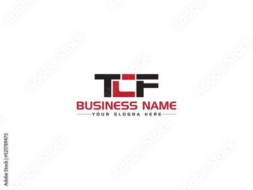 Initial TCF Logo Letter Vector, Creative TC t c f Logo Icon With Colorful Three Letter Design For All Kind Of Use