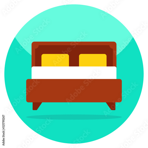 Beautiful design icon of bed room
