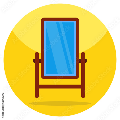 Modern design icon of vanity mirror 