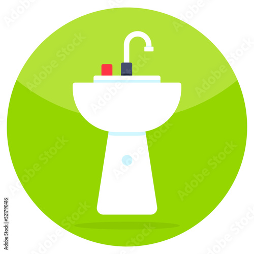 Modern design icon of wash basin 
