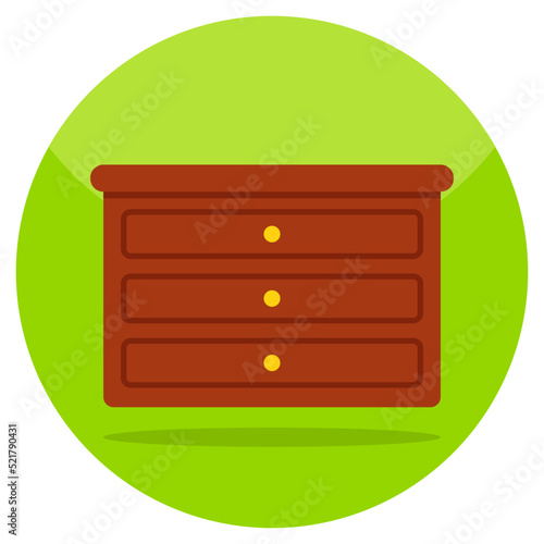 Modern design icon of drawers 