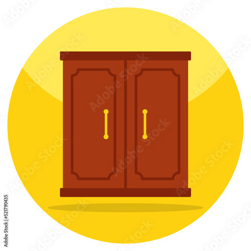 Editable design icon of cupboard 