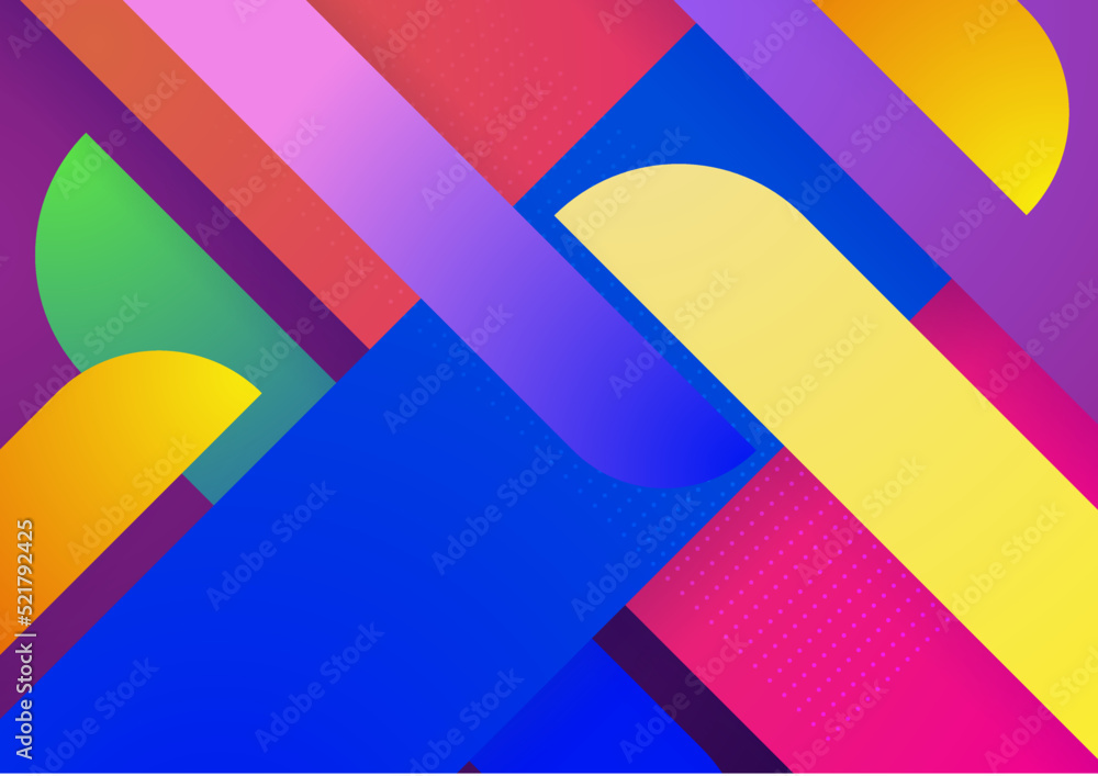 Colorful gradient shape abstract background. Abstract background with modern trendy fresh color for presentation design, flyer, social media cover, web banner, tech banner