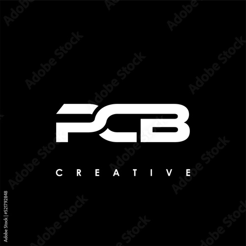 PCB Letter Initial Logo Design Template Vector Illustration