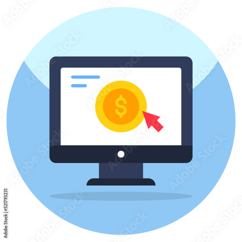 Unique design icon of pay per click 