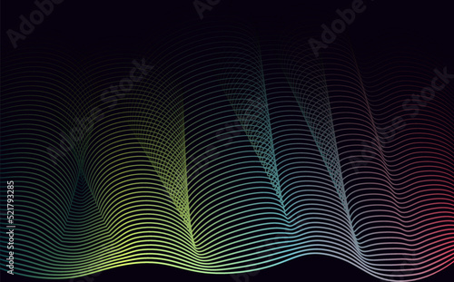 Abstract curved lines. Wave shape vector background for web business and graphic design.