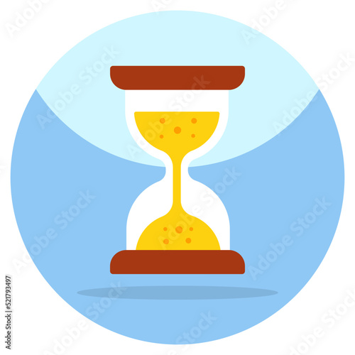 A vintage timer device, icon of sandglass