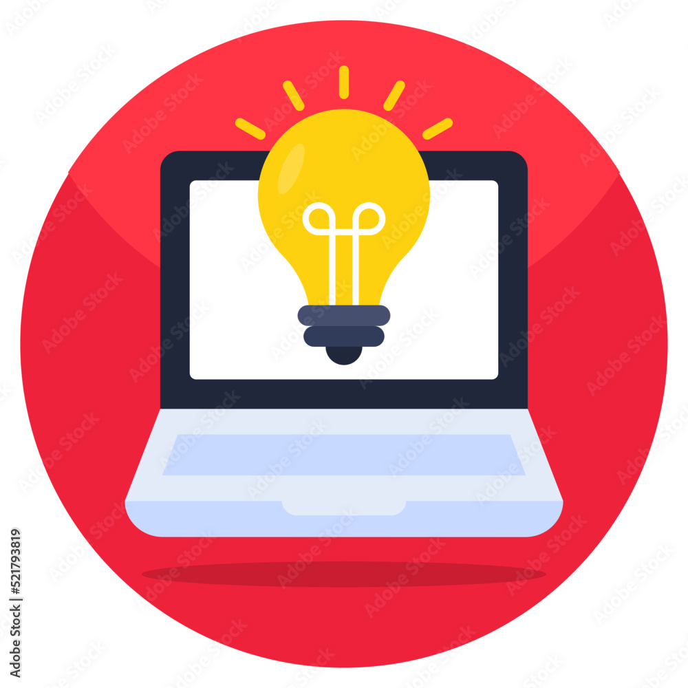 Modern design icon of online idea Modern design icon of online idea